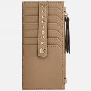 I.n.c. International Concepts Tan Card Holder with Coin Compartment